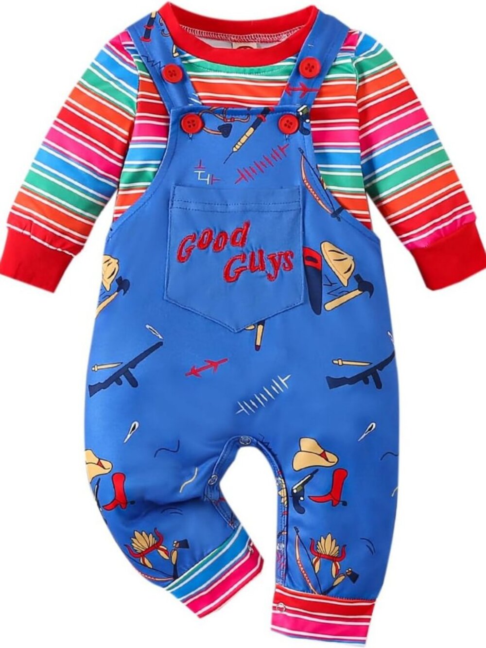 Adorable Baby Boy Halloween Outfit - Toddler Chucky Costume, Good Guy Look